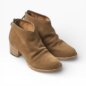 Beek Eaglet Block Heel Bootie Tan Brown Suede – Sz 9.5